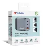 Verbatim GNC-65 GaN nabíjačka 65W s 2 x USB-C PD 65W / 1 x USB-A QC 3.0 (EU/UK/US)