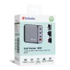 Verbatim GNC-100 GaN nabíjačka 100W s 2 x USB-C PD 100W / 1 x USB-C PD 65W / 1 x USB-A QC 3.0 (EU/UK/US)