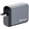 Verbatim GNC-100 GaN nabíjačka 100W s 2 x USB-C PD 100W / 1 x USB-C PD 65W / 1 x USB-A QC 3.0 (EU/UK/US)