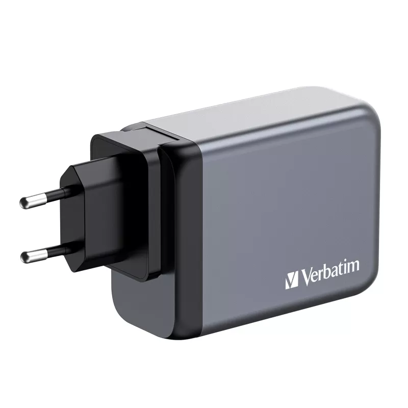 Verbatim GNC-200 GaN nabíjačka 200W s 2 x USB-C PD 100W / 1 x USB-C PD 65W / 1 x USB QC 3.0 (EU/UK/US)