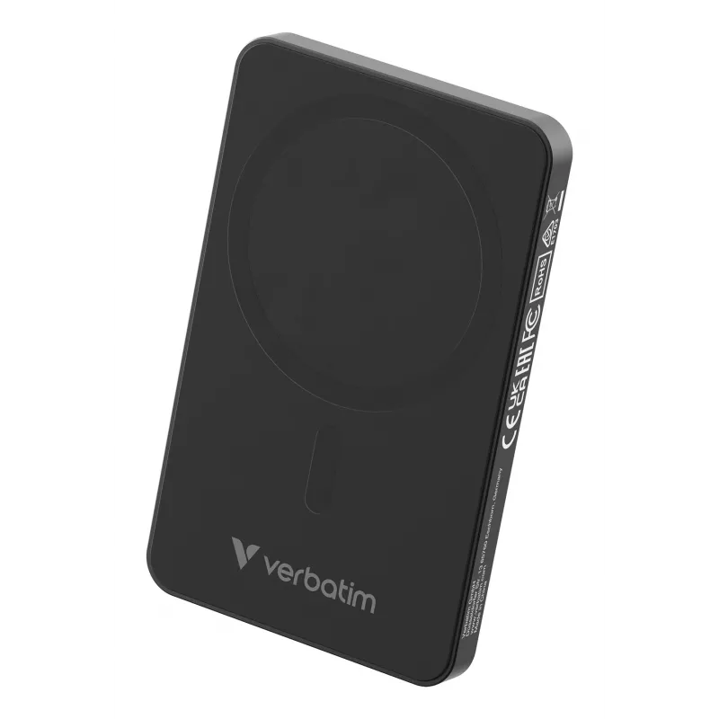 Verbatim Charge 'n' Go Essentials magnetická bezdrôtová powerbank 5000 mAh čierna