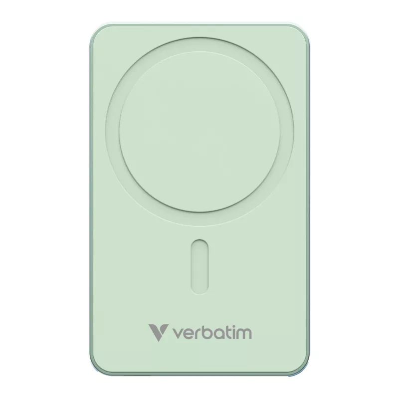 Verbatim Charge 'n' Go Essentials magnetická bezdrôtová powerbank 5000 mAh zelená