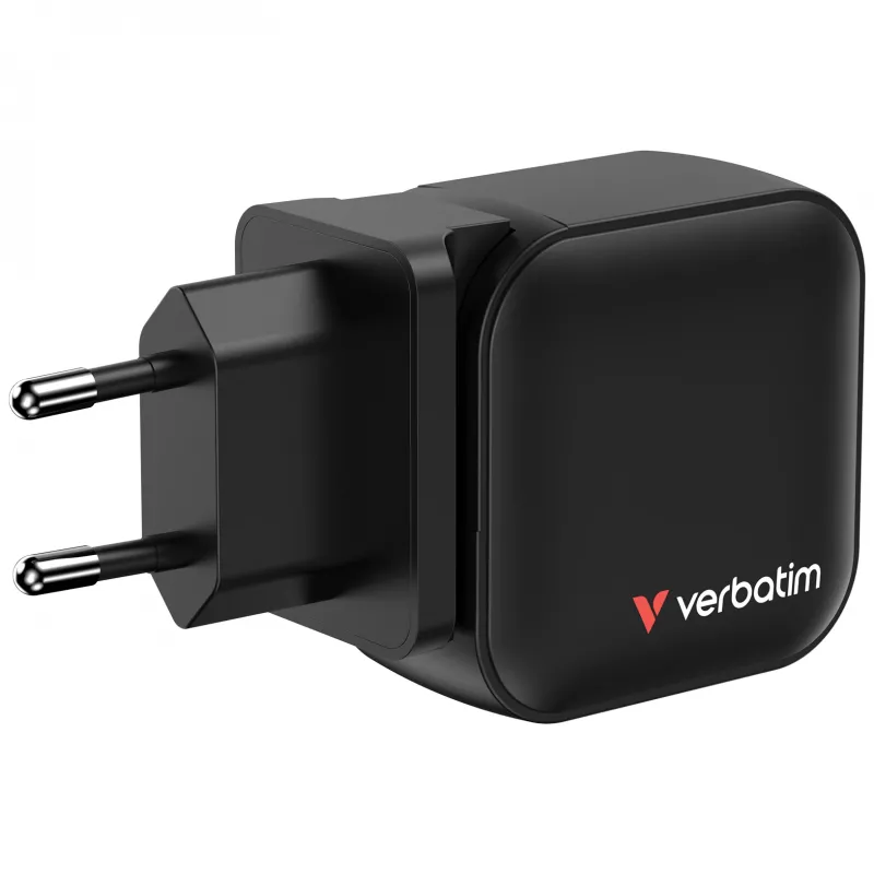 Verbatim Mini GaN nabíjačka 70W 3 porty US konektor s EU a UK adaptérmi