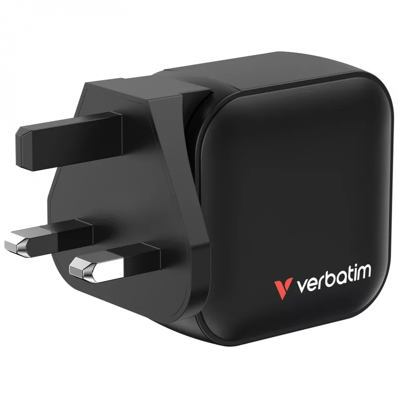 Verbatim Mini GaN nabíjačka 70W 3 porty US konektor s EU a UK adaptérmi