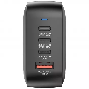 Verbatim Mini GaN nabíjačka 100W 4 porty US konektor s EU a UK adaptérmi