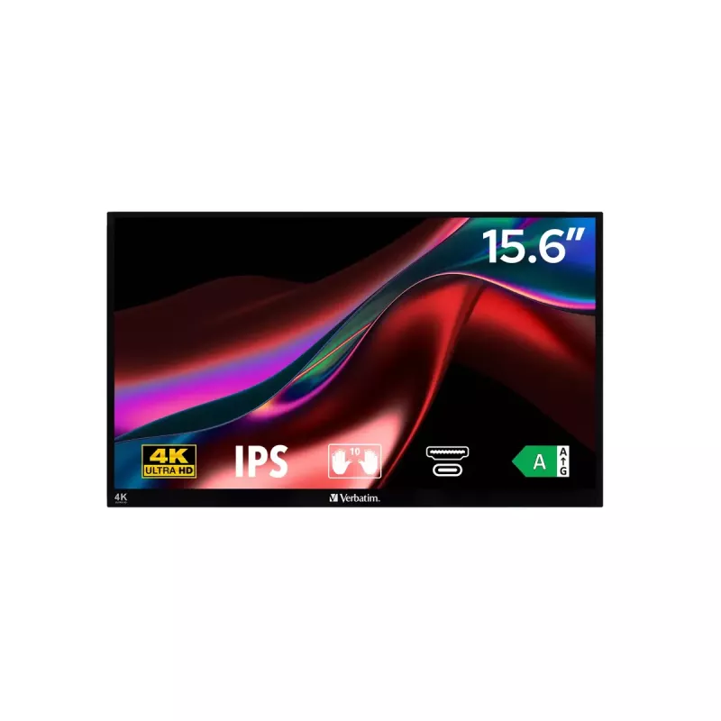Verbatim prenosný dotykový monitor 15,6 palca LCD 4K 3840x2160