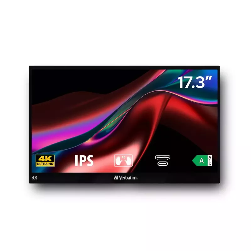 Monitor Verbatim prenosný dotykový 17,3 palca 4K Ultra HD LCD 3840 x 2160