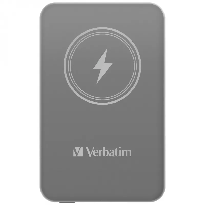 Verbatim Charge 'n' Go magnetická bezdrôtová powerbank 5000mAh sivá