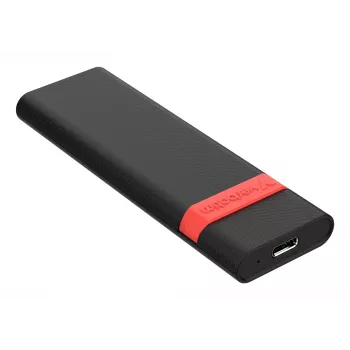 Verbatim M.2 NVMe SSD puzdro kit, SSD puzdro, M.2, PCI Express, 10 Gbit/s, USB pripojenie, čierna, červená