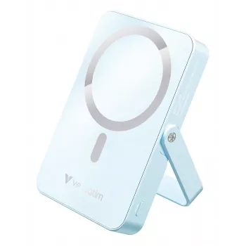 Verbatim Charge 'n' Go magnetická bezdrôtová powerbank so stojanom – 10000 mAh modrá