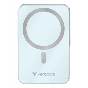 Verbatim Charge 'n' Go magnetická bezdrôtová powerbank so stojanom – 10000 mAh modrá