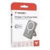 Verbatim Charge 'n' Go magnetická bezdrôtová powerbank so stojanom – 10000 mAh sivá