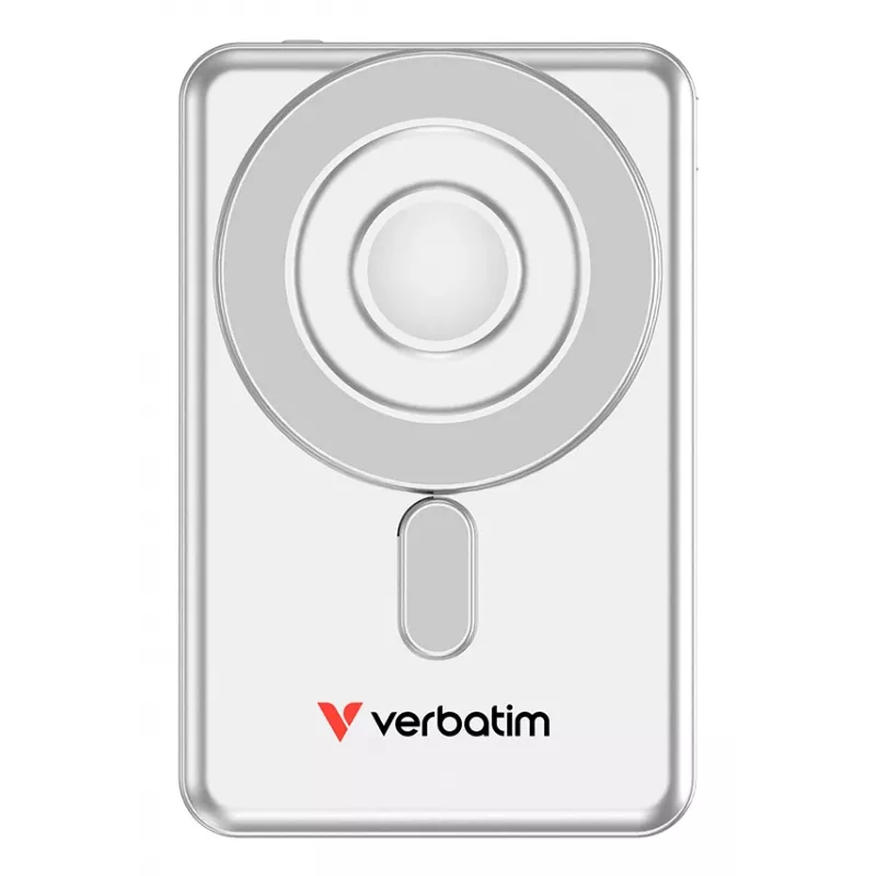 Verbatim Charge'n'Go 2C powerbank 5000 mAh strieborná, 5000 mAh, lithium-polymer (LiPo), Adaptive Fast Charging, Power Delivery 3.0, Quick Charge 3.0, bezdrôtové nabíjanie, 3,85 V, 20 W