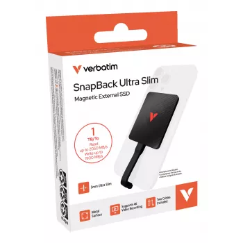 Verbatim SnapBack Ultra tenký SSD 1TB USB Type-C USB 3.2 Gen 2x2 čierny