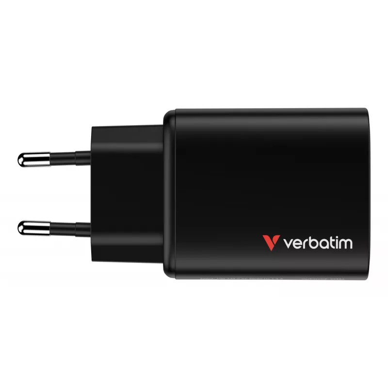 Verbatim Essentials GaN nabíjačka 65W EU konektor čierna, interiér, AC, 20 V, čierna