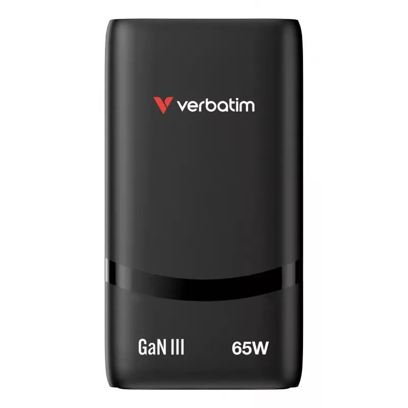Verbatim Fold 'n' Go GaN nabíjačka 65W EU konektor čierna, interiér, AC, 20 V, čierna