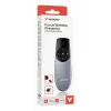 Verbatim Focus bezdrôtový prezentér s červeným laserovým ukazovátkom, RF, USB, 30 m, čierna, strieborná