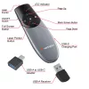 Verbatim Focus bezdrôtový prezentér s červeným laserovým ukazovátkom, RF, USB, 30 m, čierna, strieborná
