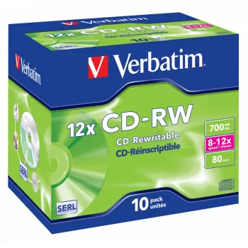 Verbatim CD-RW 12x 700 MB 10 ks