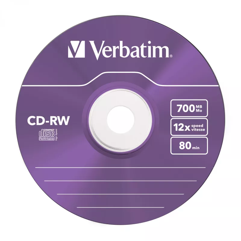 Verbatim CD-RW Colour 12x 700 MB 5 ks