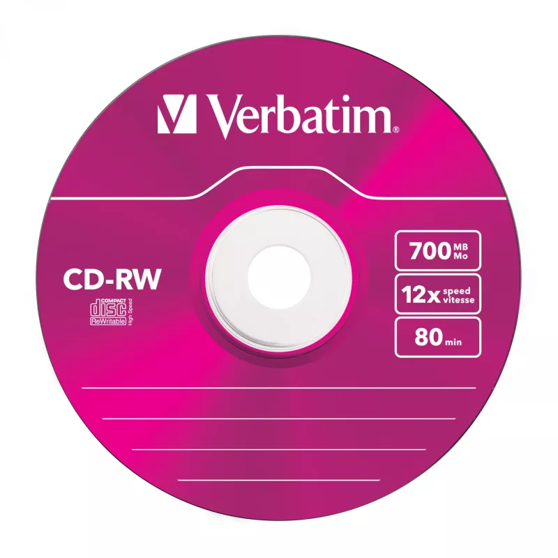 Verbatim CD-RW Colour 12x 700 MB 5 ks