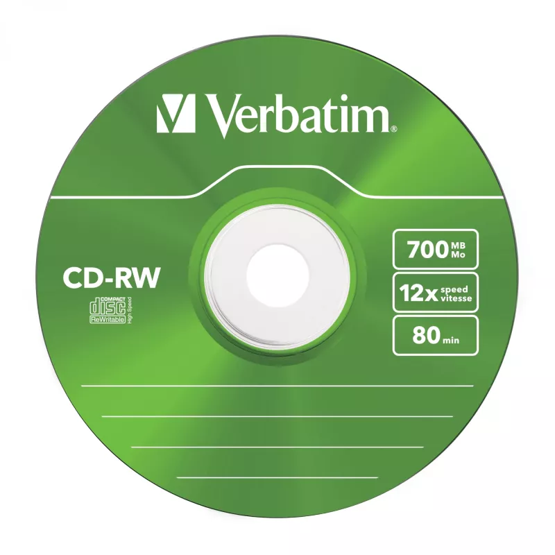 Verbatim CD-RW Colour 12x 700 MB 5 ks