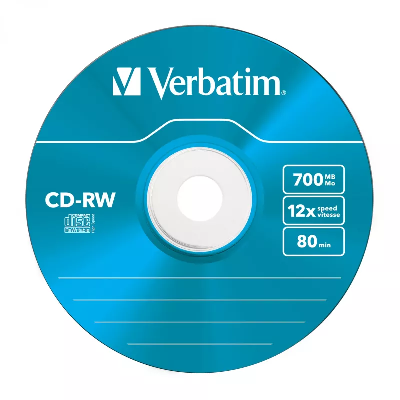Verbatim CD-RW Colour 12x 700 MB 5 ks