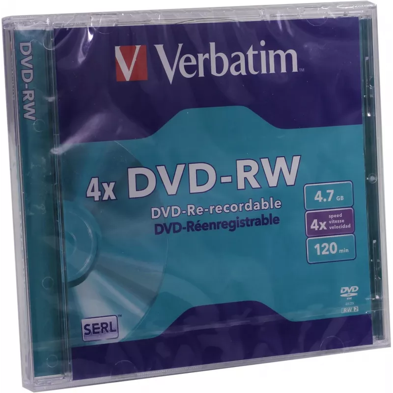 Verbatim DVD-RW 4,7 GB 4x, Jewel Case, 5 ks (43285)