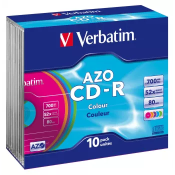 Verbatim CD-R AZO Colours 700 MB 48x 10 ks