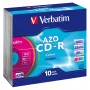 Verbatim CD-R AZO Colours 700 MB 48x 10 ks