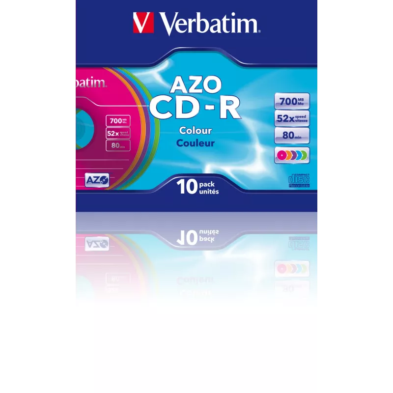 Verbatim CD-R AZO Colours 700 MB 48x 10 ks