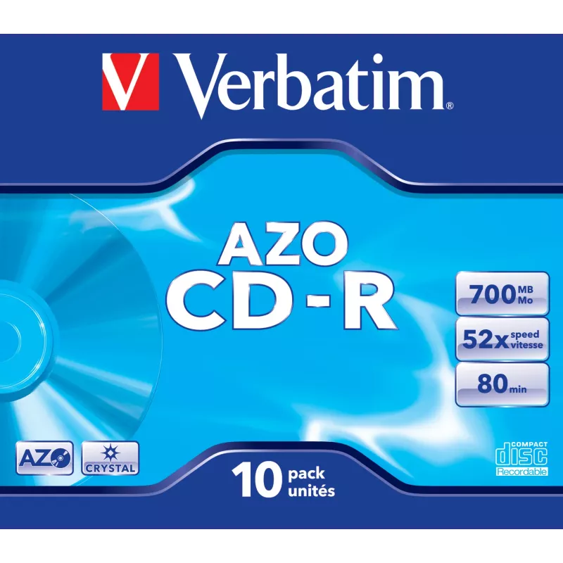 Verbatim CD-R AZO Crystal 700 MB 52x 10 ks