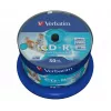 Verbatim CD-R AZO Wide Inkjet Printable no ID 700 MB 52x 50 ks