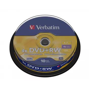 Verbatim DVD+RW Matt Silver 4,7 GB 10 ks