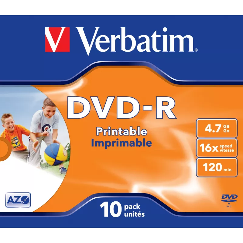 Verbatim 43521 nepotlačené DVD 4,7 GB DVD-R 10 ks