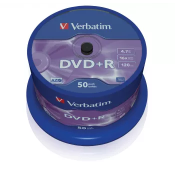 Verbatim VB-DPR47S3A, DVD+R, 120 mm, spindel, 50 ks, 4,7 GB