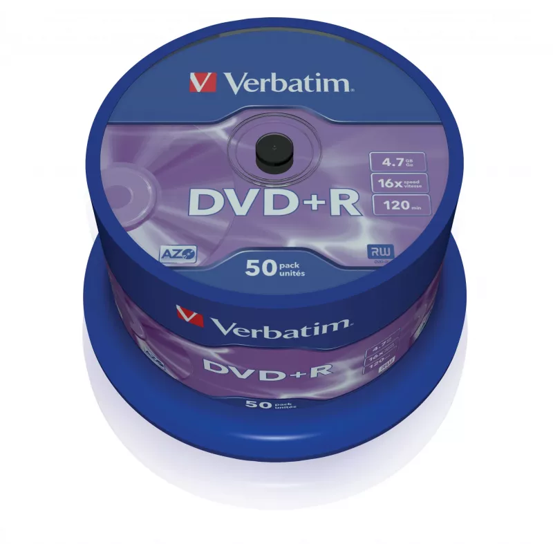 Verbatim VB-DPR47S3A, DVD+R, 120 mm, spindel, 50 ks, 4,7 GB