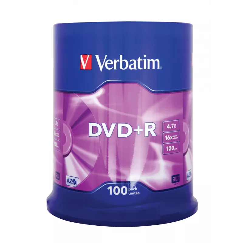Verbatim DVD+R Matt Silver 4,7 GB 100 ks