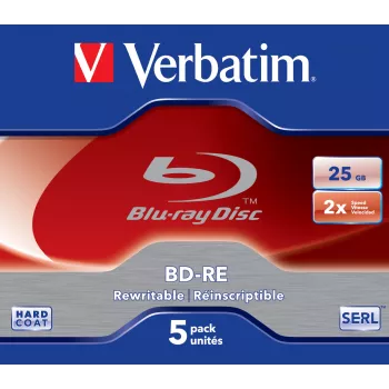 Verbatim 43615 médium Blu-Ray Disc BD-RE 25 GB 5 ks
