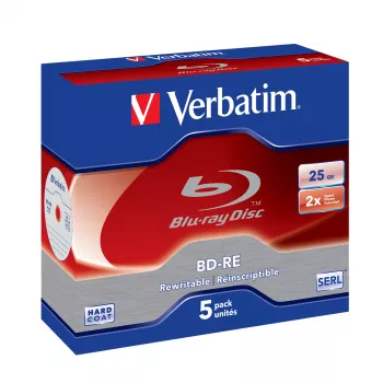 Verbatim 43615 médium Blu-Ray Disc BD-RE 25 GB 5 ks