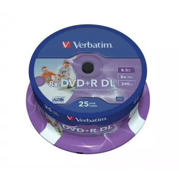 Verbatim 43667 prázdne DVD 8,5 GB DVD+R DL 25 ks