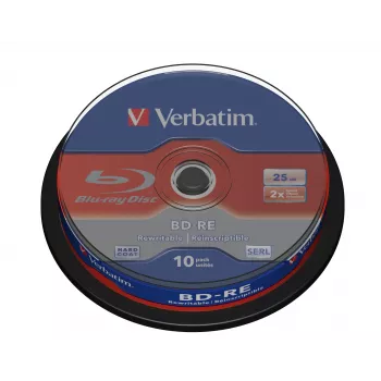 Verbatim BD-RE SL 25GB 2x 10-balíček spindel 10 ks