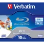 Verbatim BD-R SL 25GB 6x Printable 10-balíček jewel case 10 ks
