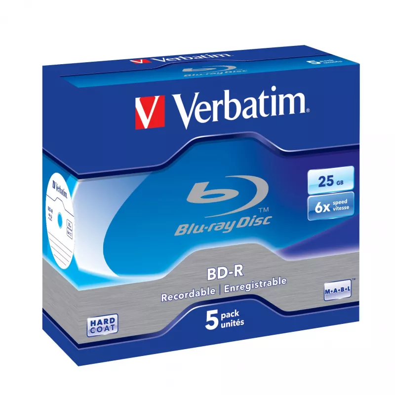 Verbatim 43715 nenahrané Blu-Ray médium BD-R 25 GB 5 ks