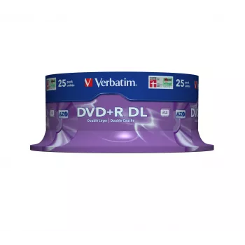 Verbatim DVD+R Double Layer 8x matná strieborná 25 ks spindle