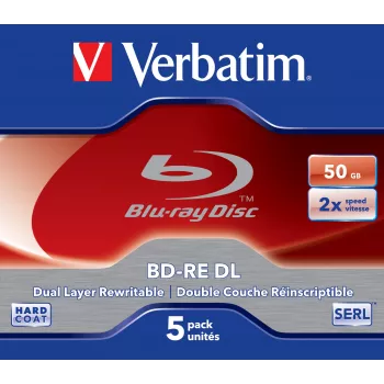 Verbatim BD-RE DL 50GB 2 x 5 balenie jewel case 5 ks