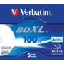 Verbatim BD-R XL 100GB* 4x Wide Inkjet Printable 5 ks jewel case