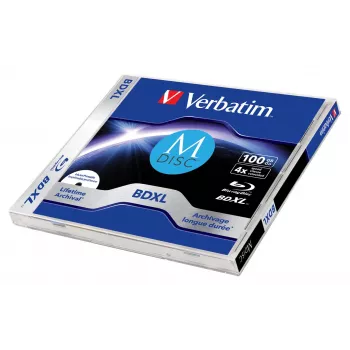 Verbatim MDISC Lifetime archival BDXL 100GB - jednotlivý disk, 100 GB, BDXL, jewelcase, 1 ks