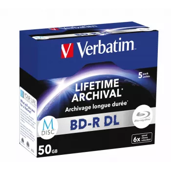 BD-R DL Verbatim MDISC 50 GB 5 ks 6x rýchlosť zápisu
