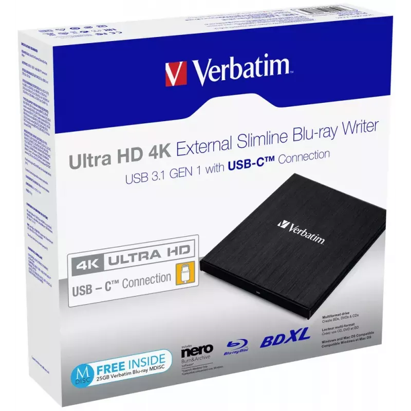 Verbatim 43888 optická mechanika Blu-Ray DVD Combo čierna